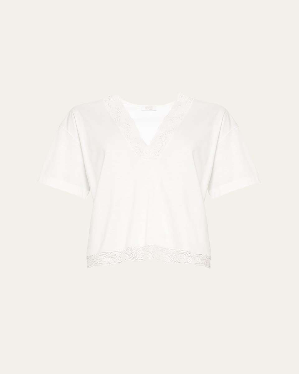 Ideale Lace-Trim Shirt
